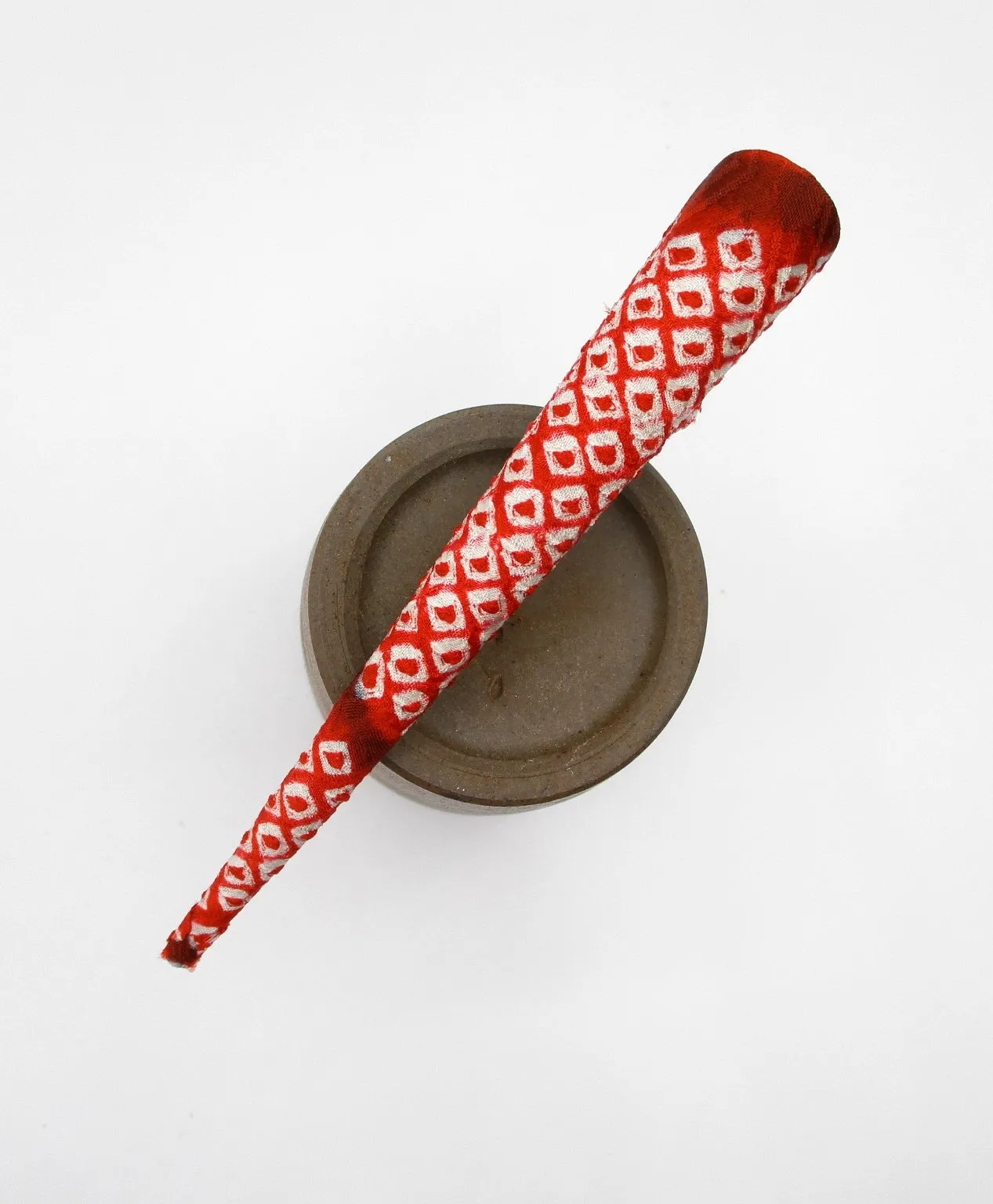 130mm 5/18 inch Kimono Alligator Hair Clip, Long Beak Clip, Red Shibori