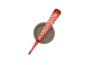 130mm 5/18 inch Kimono Alligator Hair Clip, Long Beak Clip, Red Shibori