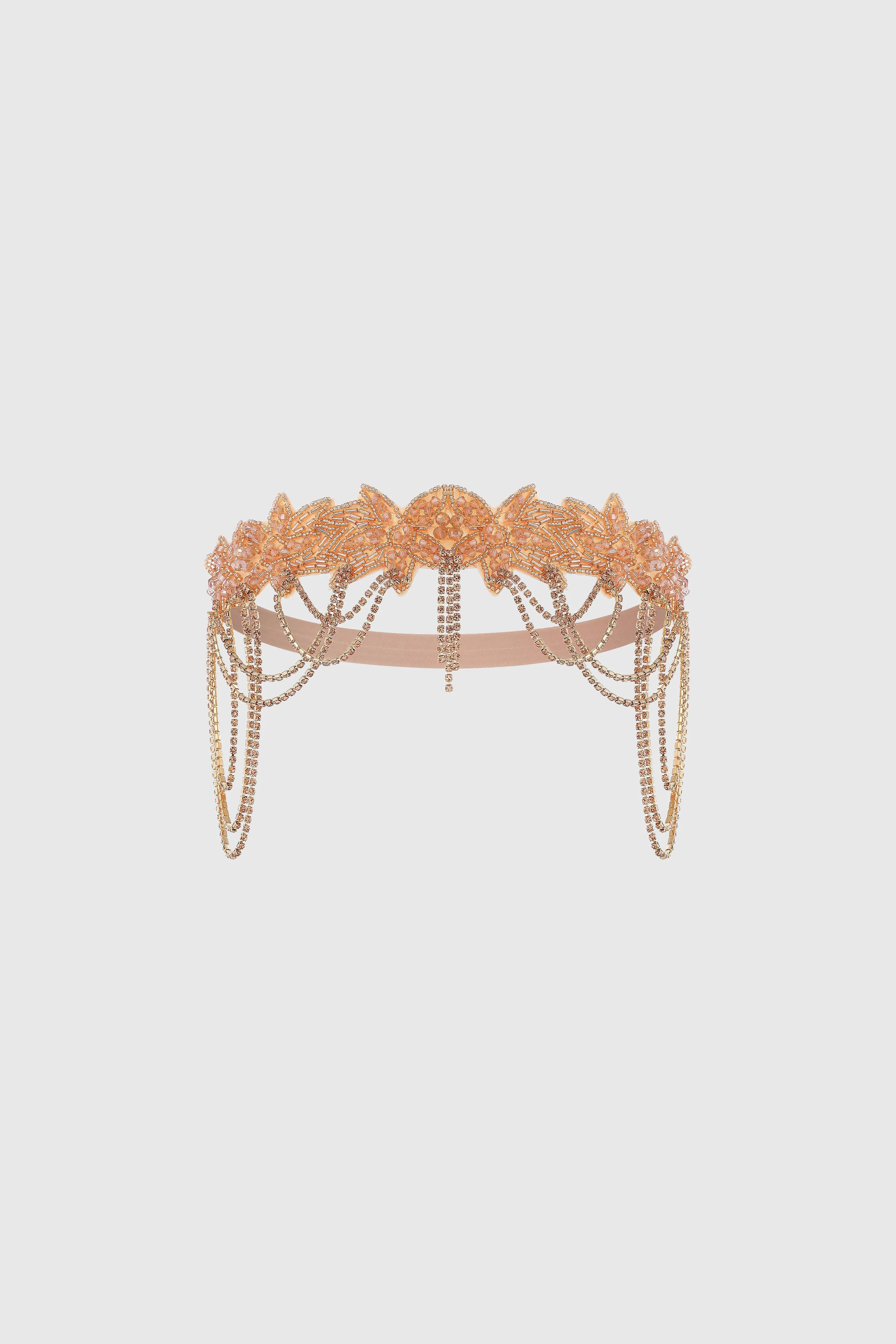 1920s Embellished Rhinestone Chain Headband