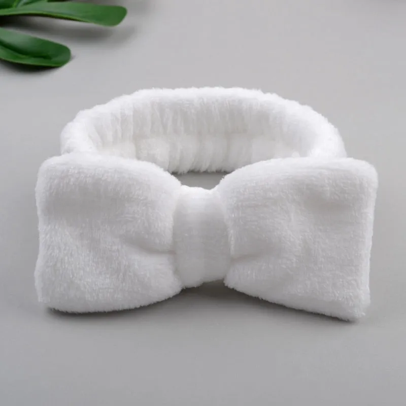 2022 New OMG Letter Coral Fleece Wash Face Bow Hairbands For Women Girls Headbands Headwear Hair Bands Turban Hair Accessories