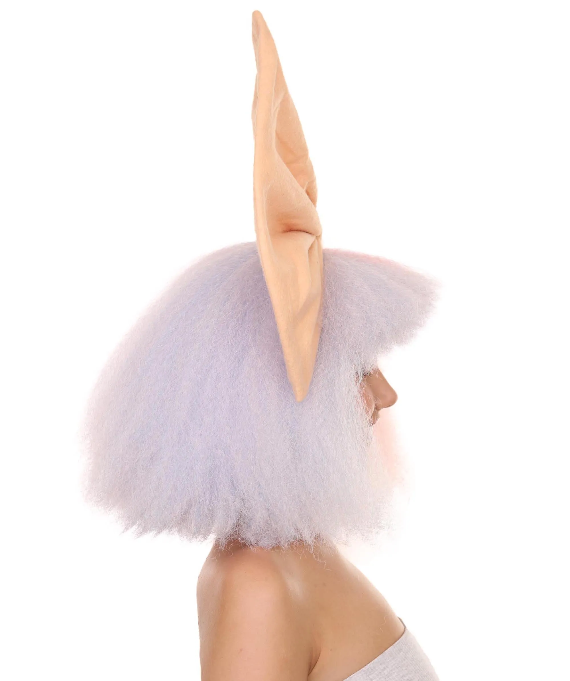 Adult Women's 14" Inch Medium Length Halloween Cosplay Two Tone Super Group Wig with Bow, Synthetic Soft Fiber Hair, Perfect for your next Festival or Party! | HPO