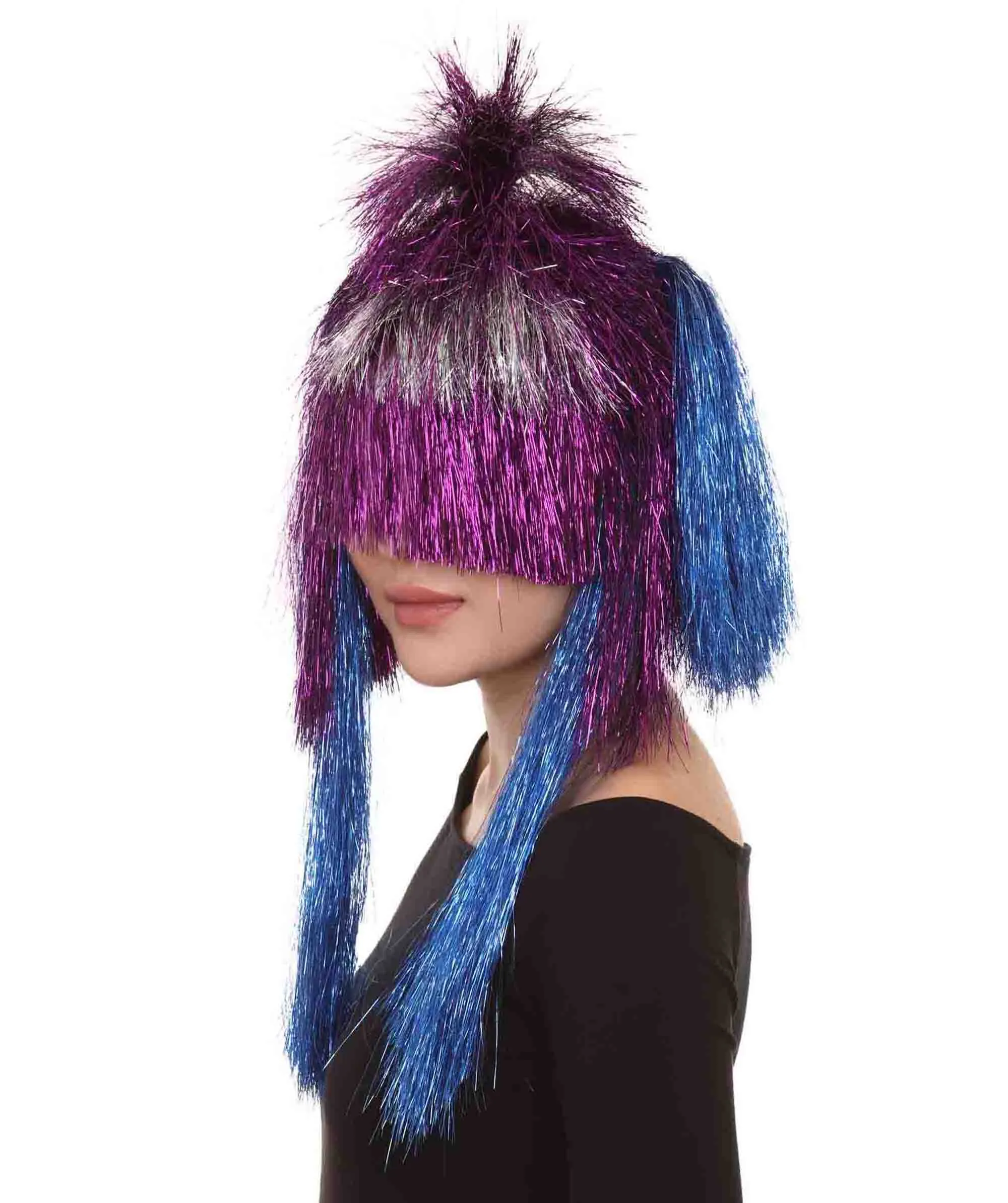 Adult Women's Australian Singer Tinsel Wig | Celebrity Wig | Premium Breathable Capless Cap | Flame-retardant Synthetic Tinsel