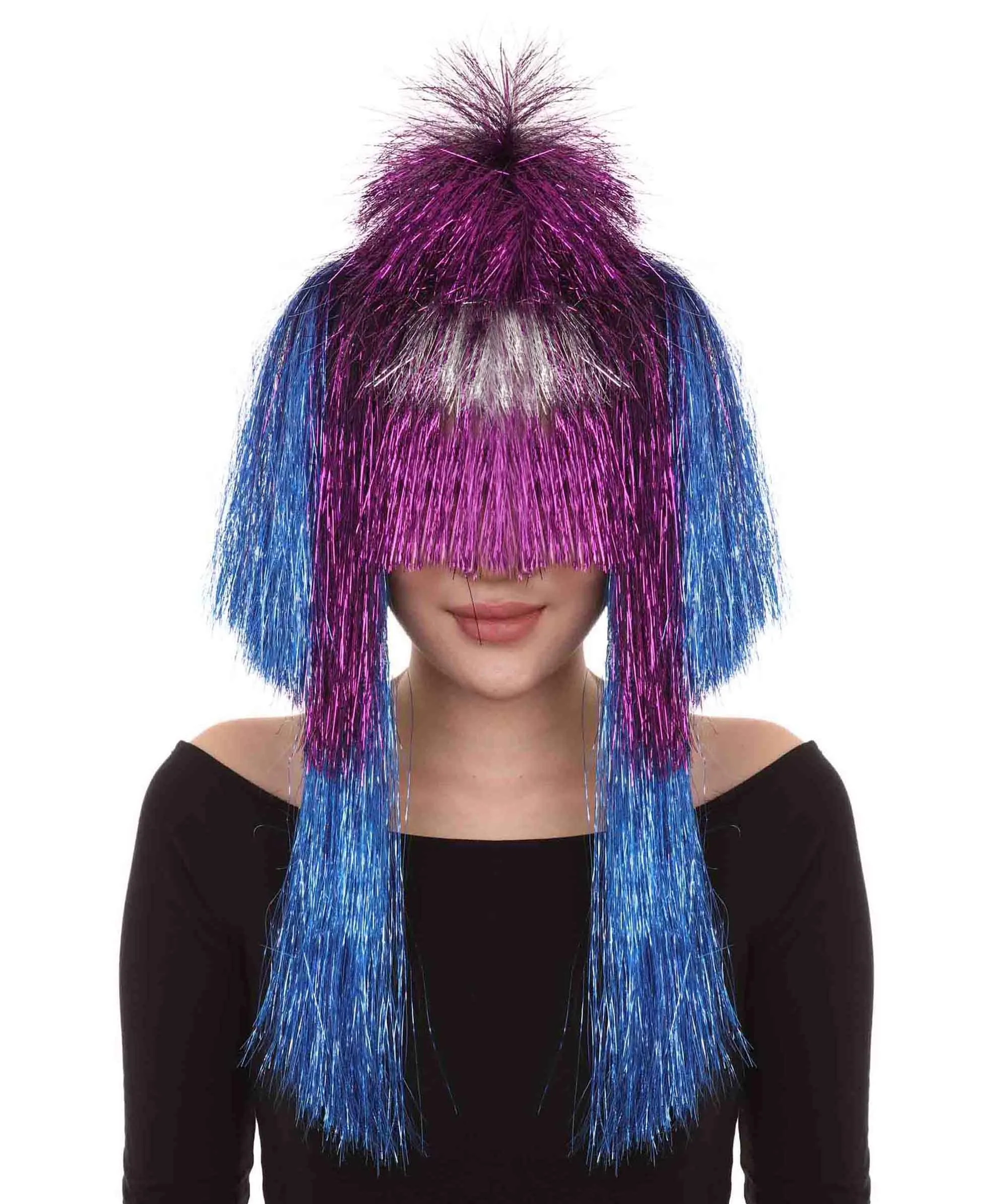 Adult Women's Australian Singer Tinsel Wig | Celebrity Wig | Premium Breathable Capless Cap | Flame-retardant Synthetic Tinsel