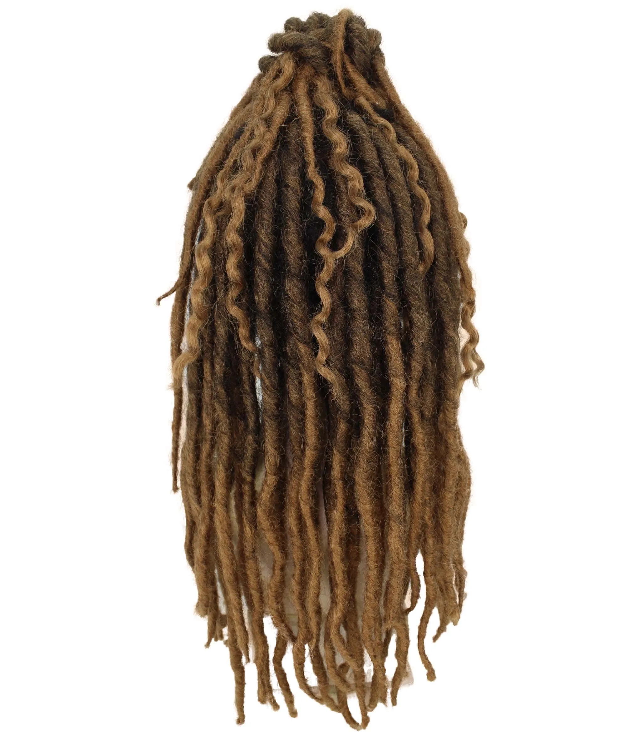 Adult Women's Dark Brown Deep Wave Long Braided Wigs | Best for Halloween | Flame-retardant Synthetic Fiber