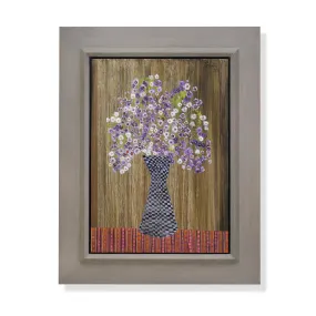 Asters in a Checkered Vase by John Funt, 2023 (47" x 37")