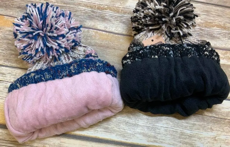 Authentic CC Adults 3 Tone Confetti Beanie Pom Pom with lining