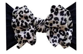 Baby Bling Black & White Leopard Velvet FAB-BOW-LOUS