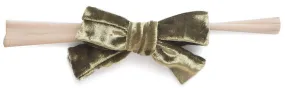 Baby Bling Moss Velvet Bow Skinny Headband