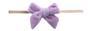 Baby Bling Rose Velvet Bow Skinny Headband
