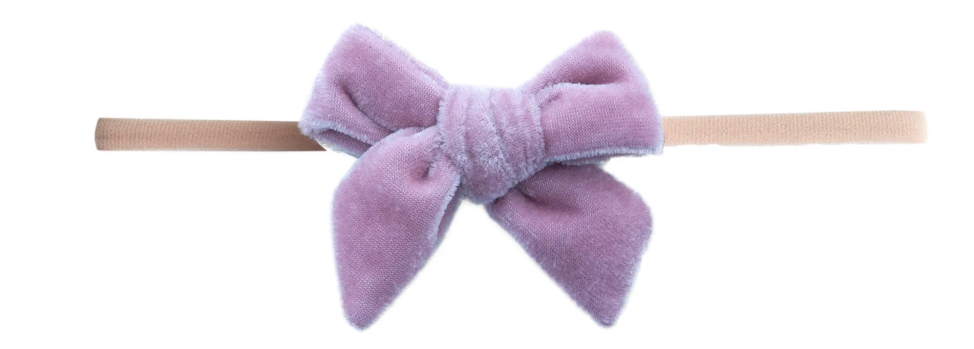 Baby Bling Rose Velvet Bow Skinny Headband
