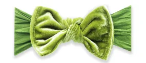 Baby Bling Velvet Knot Headband - Peridot