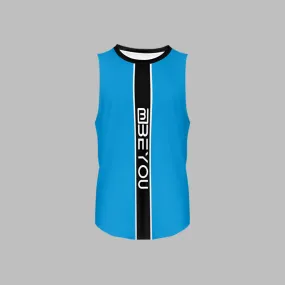 Be-Sporty Men's Recycled Aqua Blue Tank Top