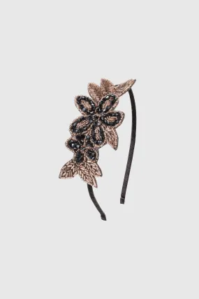 Beaded Leaf Sparkling Headband