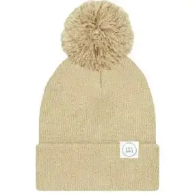 Beanie with Pom - Tan