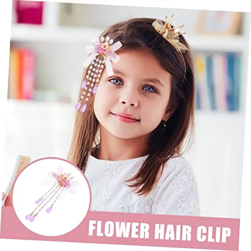 Beatifufu Vintage Tassel Flower Hair Clips and Accessories - Tassel Hairpins for Girls, Kids and Women