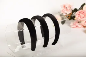 Black padded headband Velvet headband Fabric headbands for women Velvet headbands for women Padded headband Handmade headbands for women