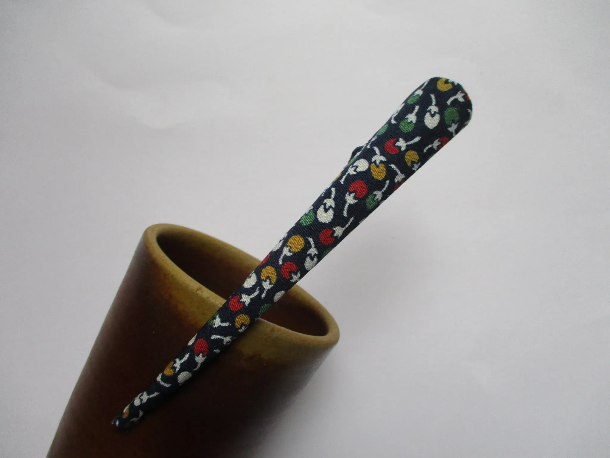 Blue Kimono Clip, Minimalist Simple Metal Long Hair Clip