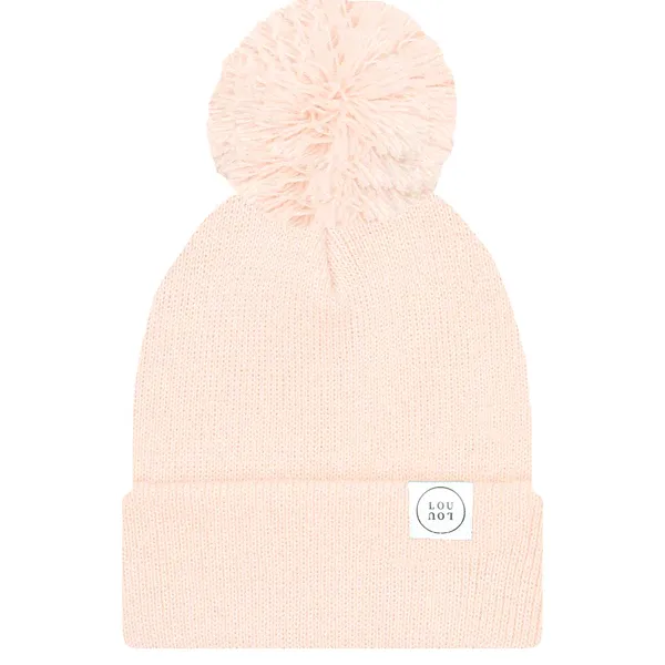 Blush Pink Beanie | Pom   No Pom