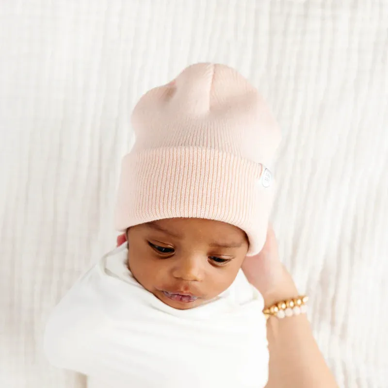 Blush Pink Beanie | Pom   No Pom