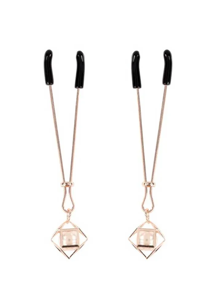 Brat Pearl Nipple Clips - Rose Gold
