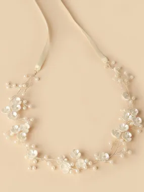 Bridal Pearl Beaded Headband