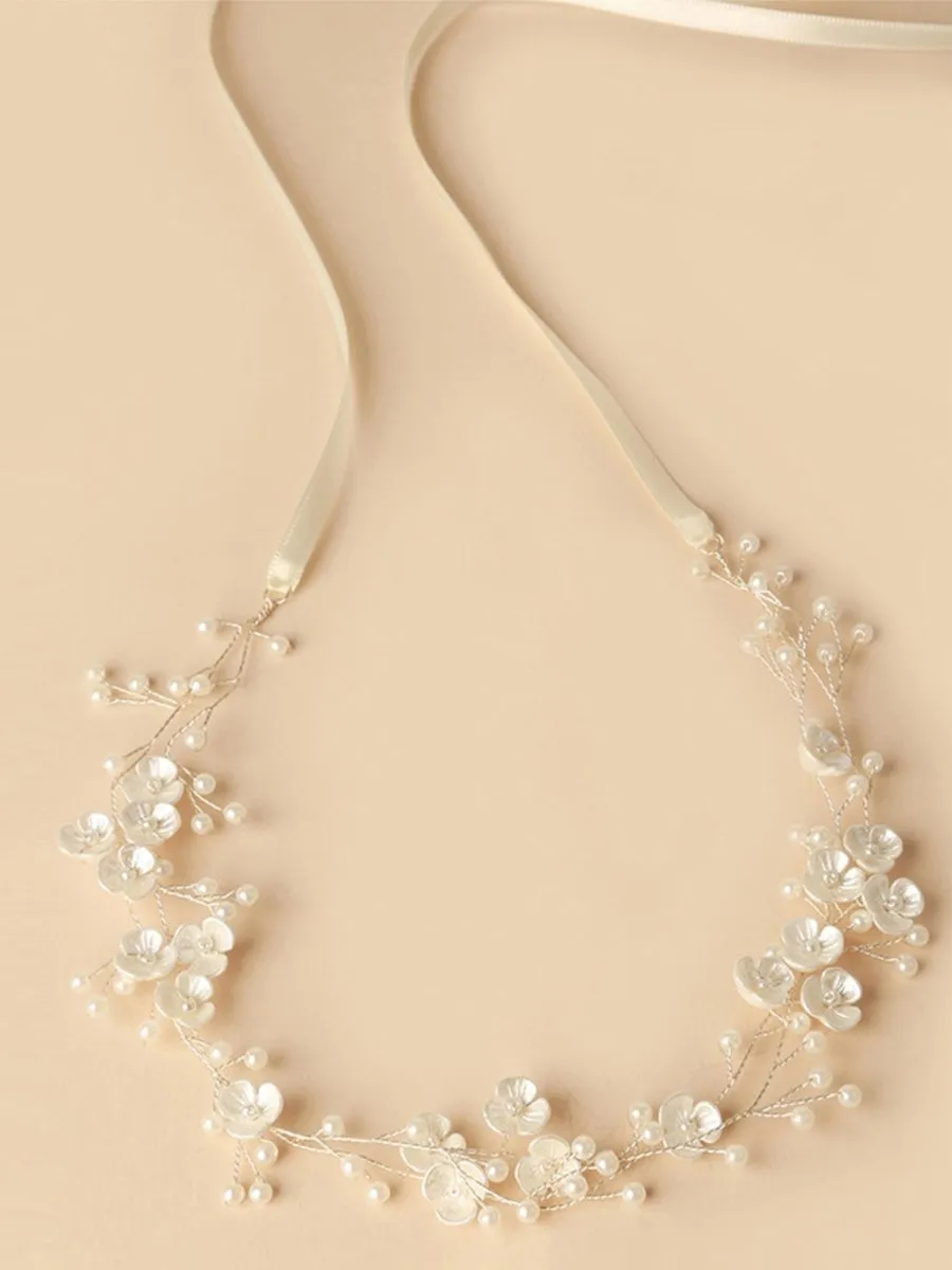 Bridal Pearl Beaded Headband