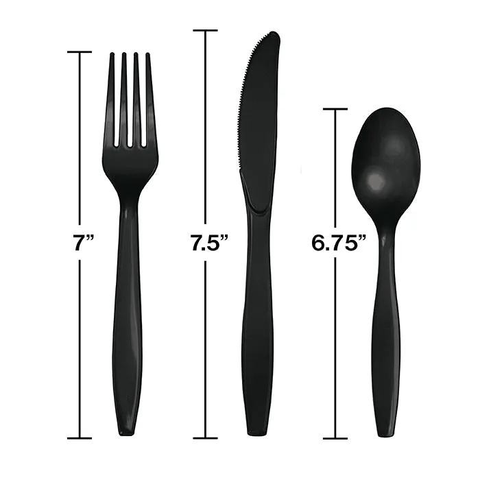 Bulk Black Velvet Value Friendly Assorted Plastic Cutlery (216 per Case)