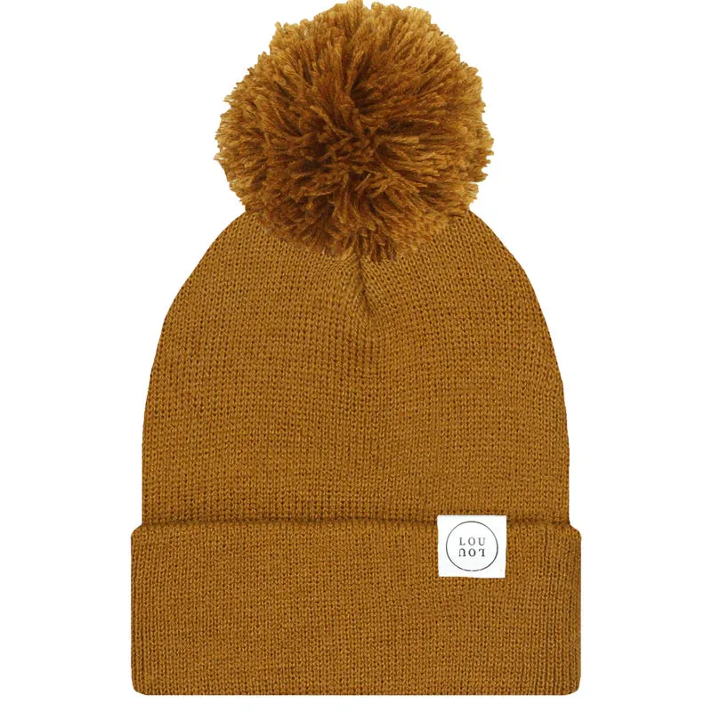 Camel Brown Beanie | Pom   No Pom