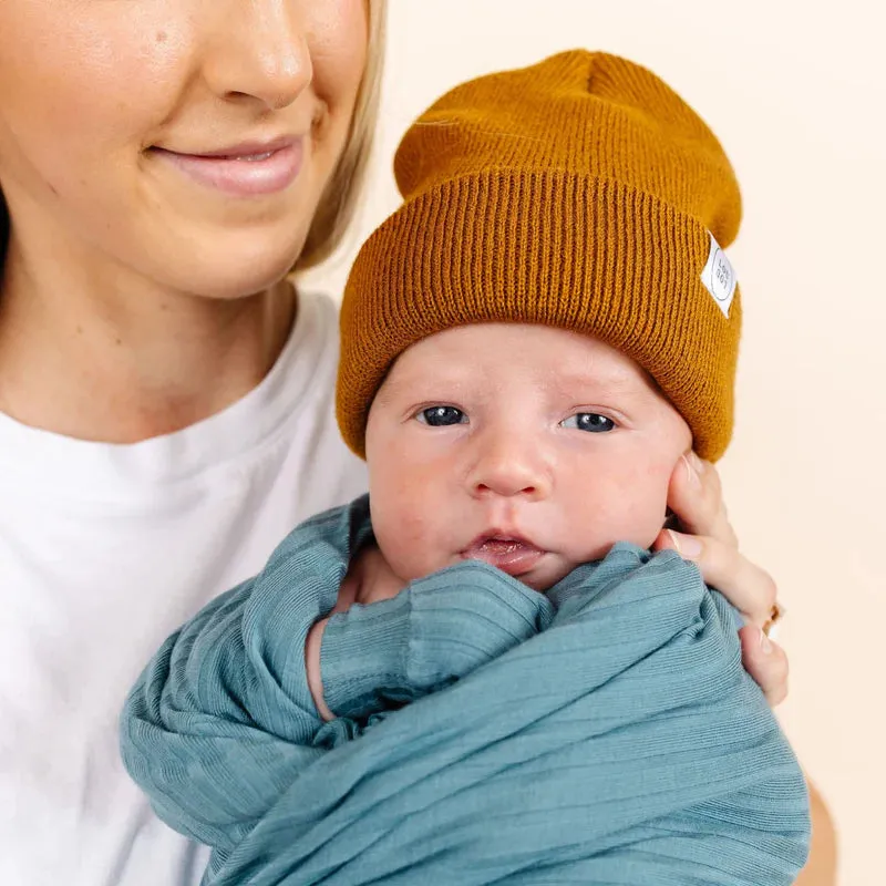 Camel Brown Beanie | Pom   No Pom