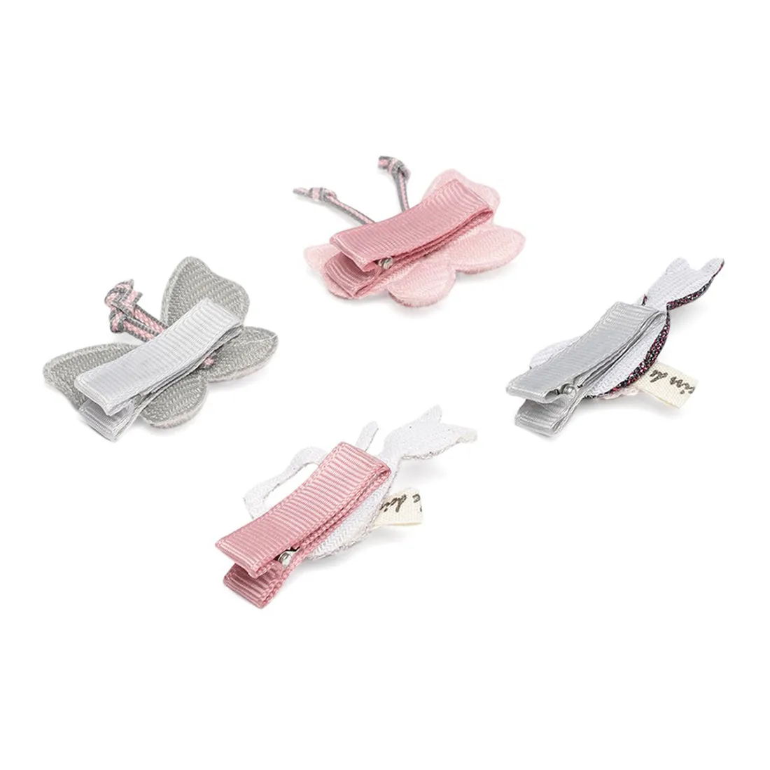 CAT & BUTTERFLY EMBELLISHED HAIR SLIDE CLIPS SET