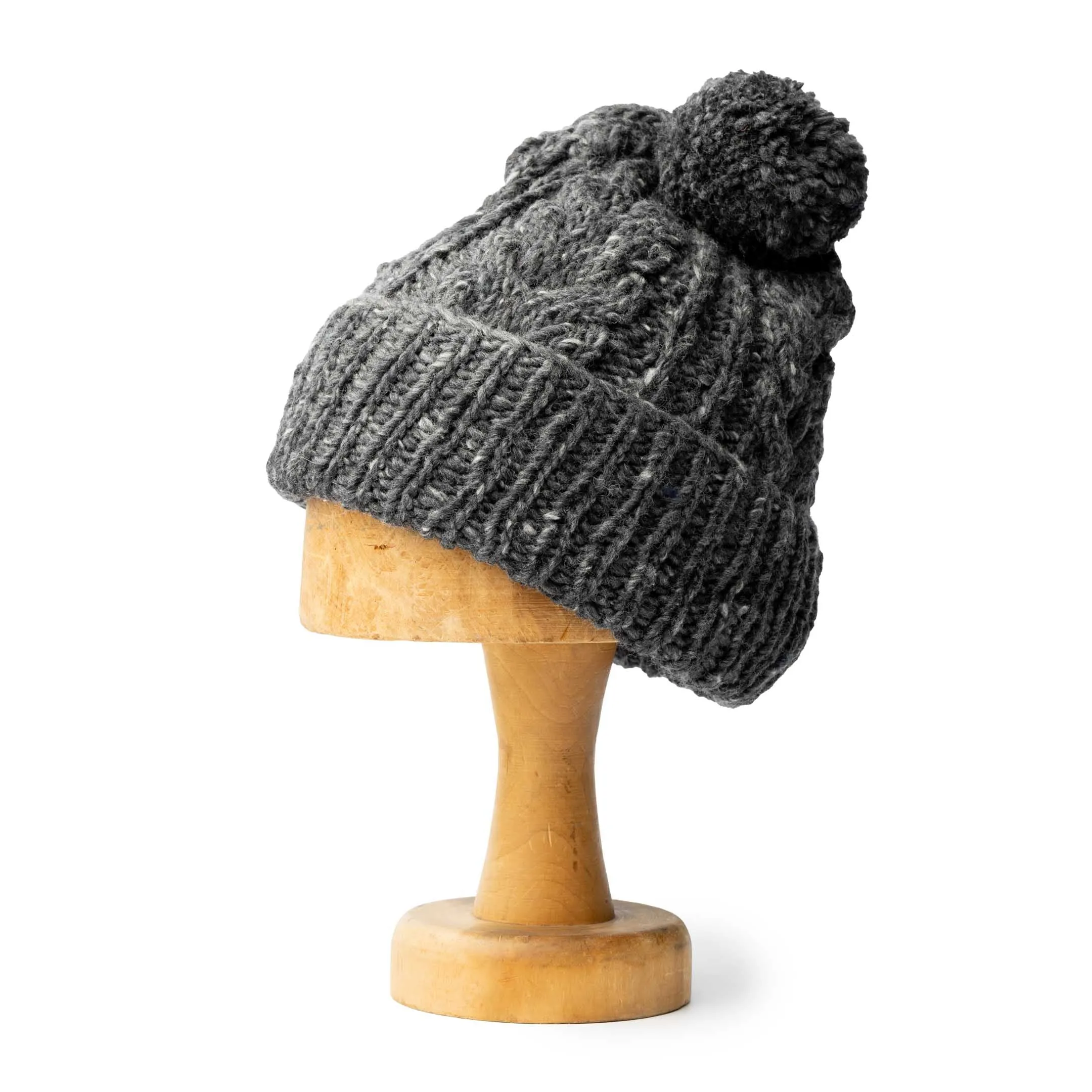 Chamula Double Cuff Cap Fisherman Grey