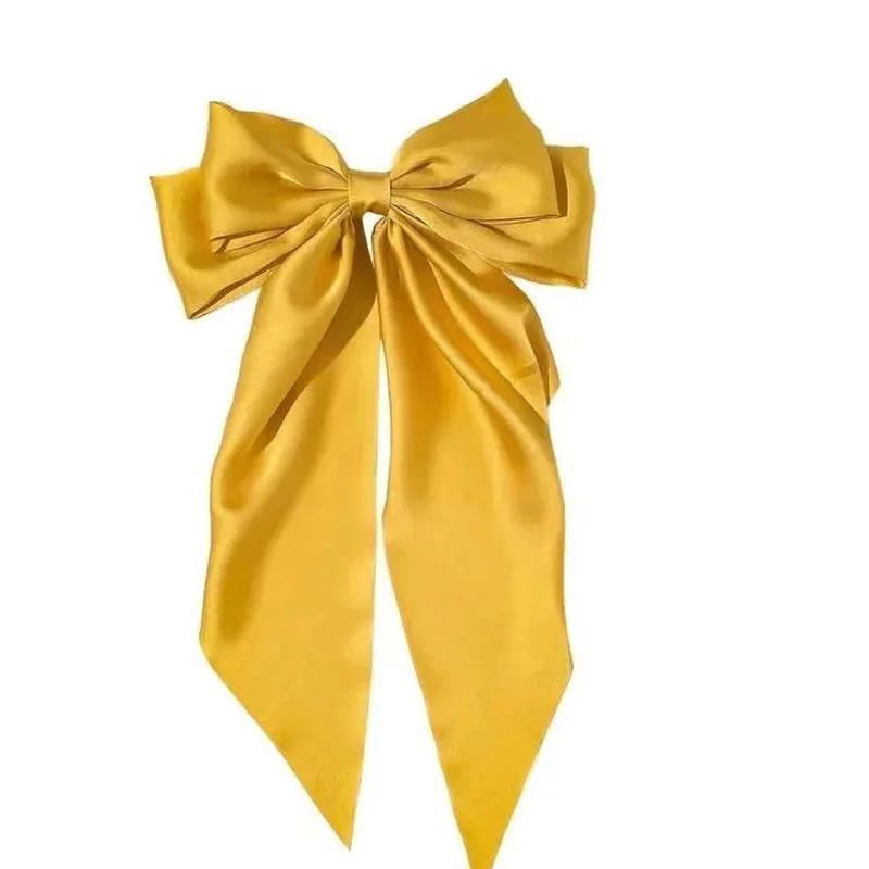 Chiffon Bow Hair Clip Large Bowknot Stain Hairpin Barrettes Ponytail Clip Hair Accessories