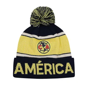 Club America Youth Pegged Unisex Pom Beanie