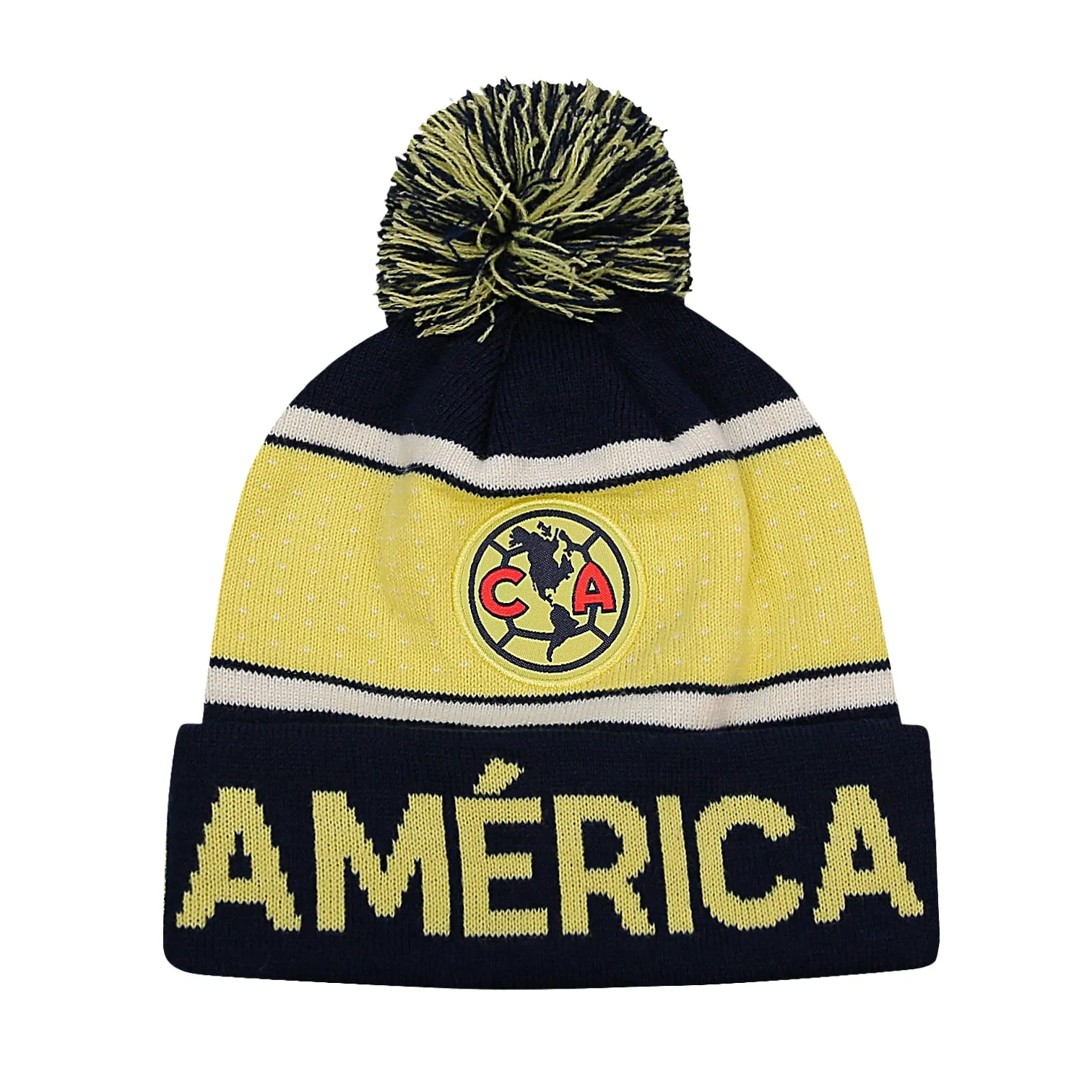 Club America Youth Pegged Unisex Pom Beanie