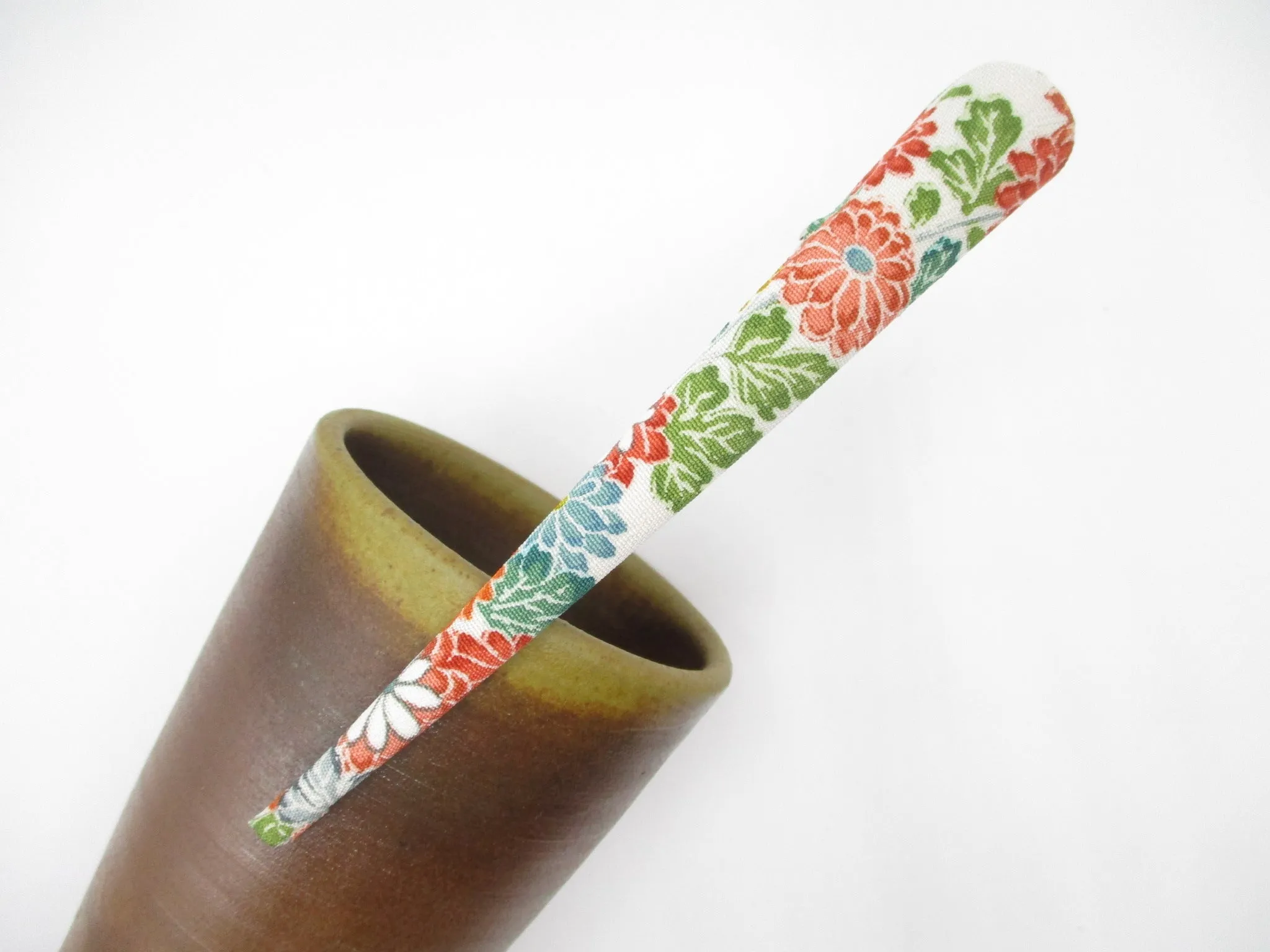 Colorful Floral Hair Claw, Kimono Alligator Clip, 130mm Ship from USA