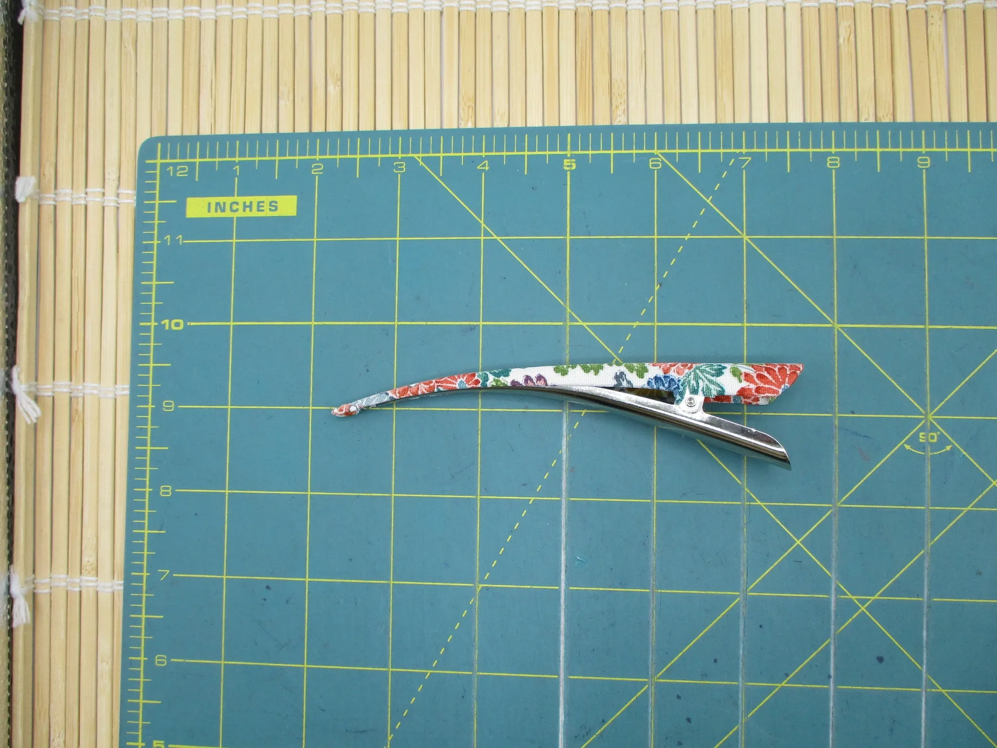 Colorful Floral Hair Claw, Kimono Alligator Clip, 130mm Ship from USA
