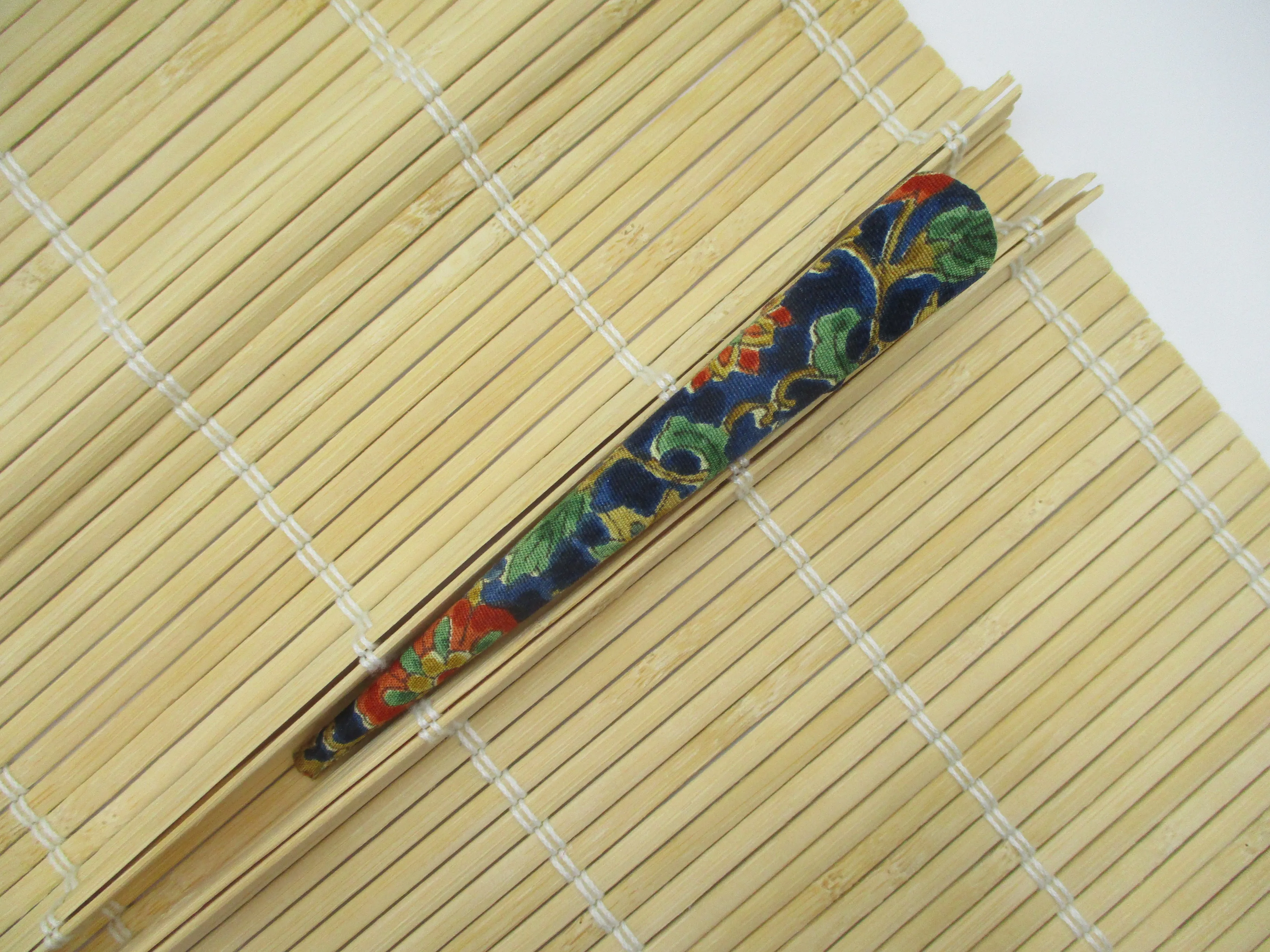 Colorful Statement Silk Fabric Simple Hair Slide, Kimono Accessory