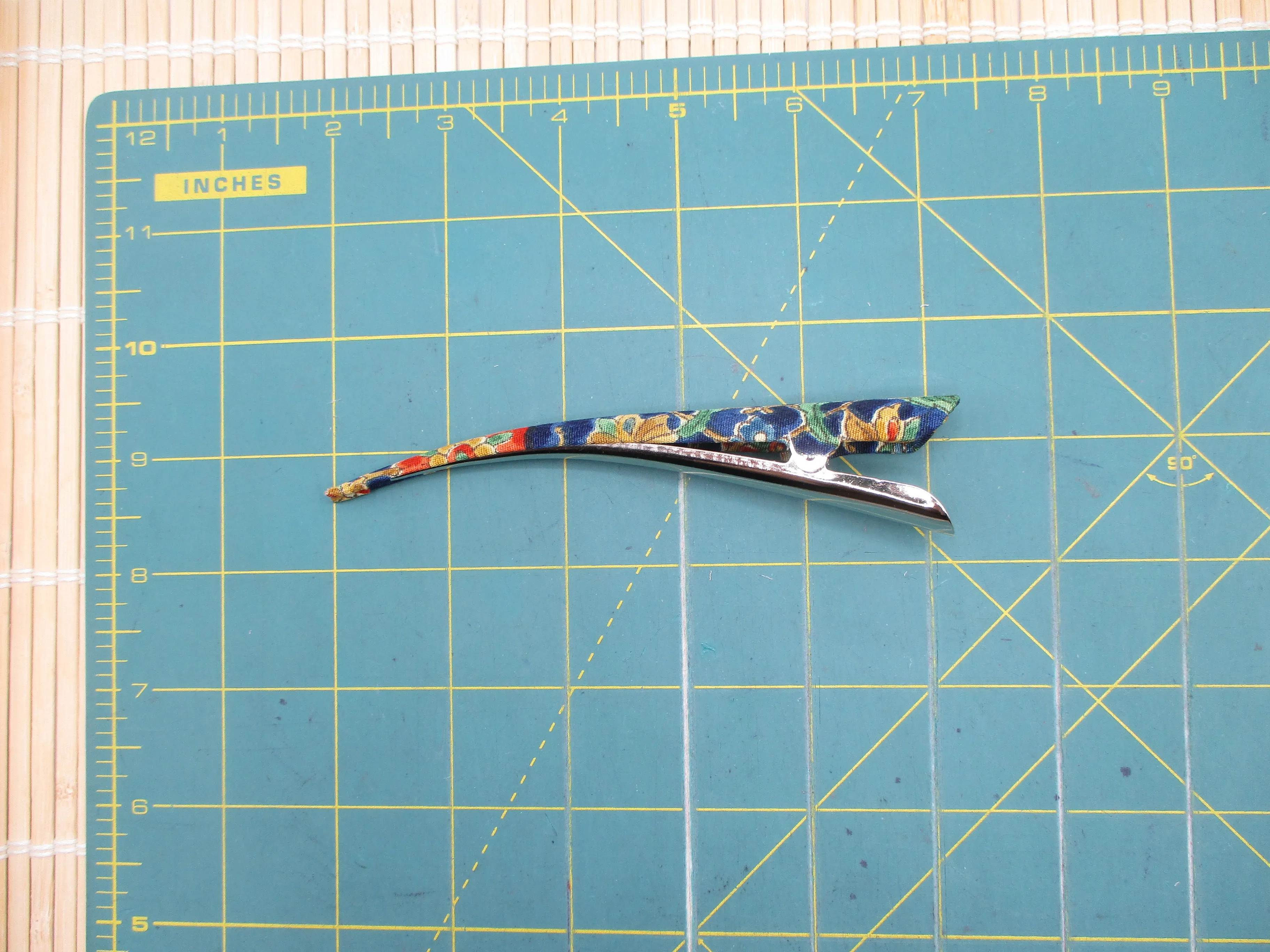 Colorful Statement Silk Fabric Simple Hair Slide, Kimono Accessory
