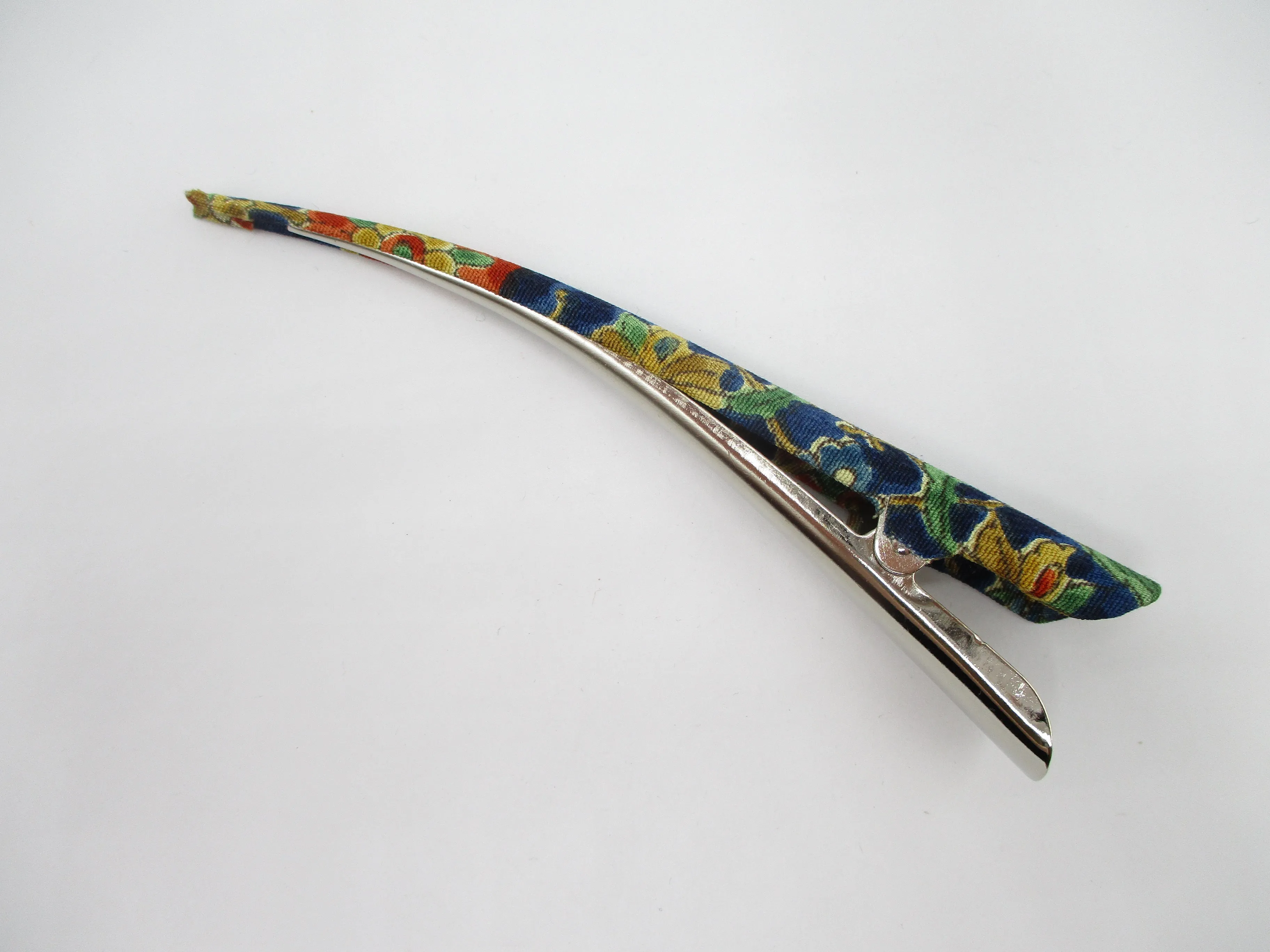 Colorful Statement Silk Fabric Simple Hair Slide, Kimono Accessory