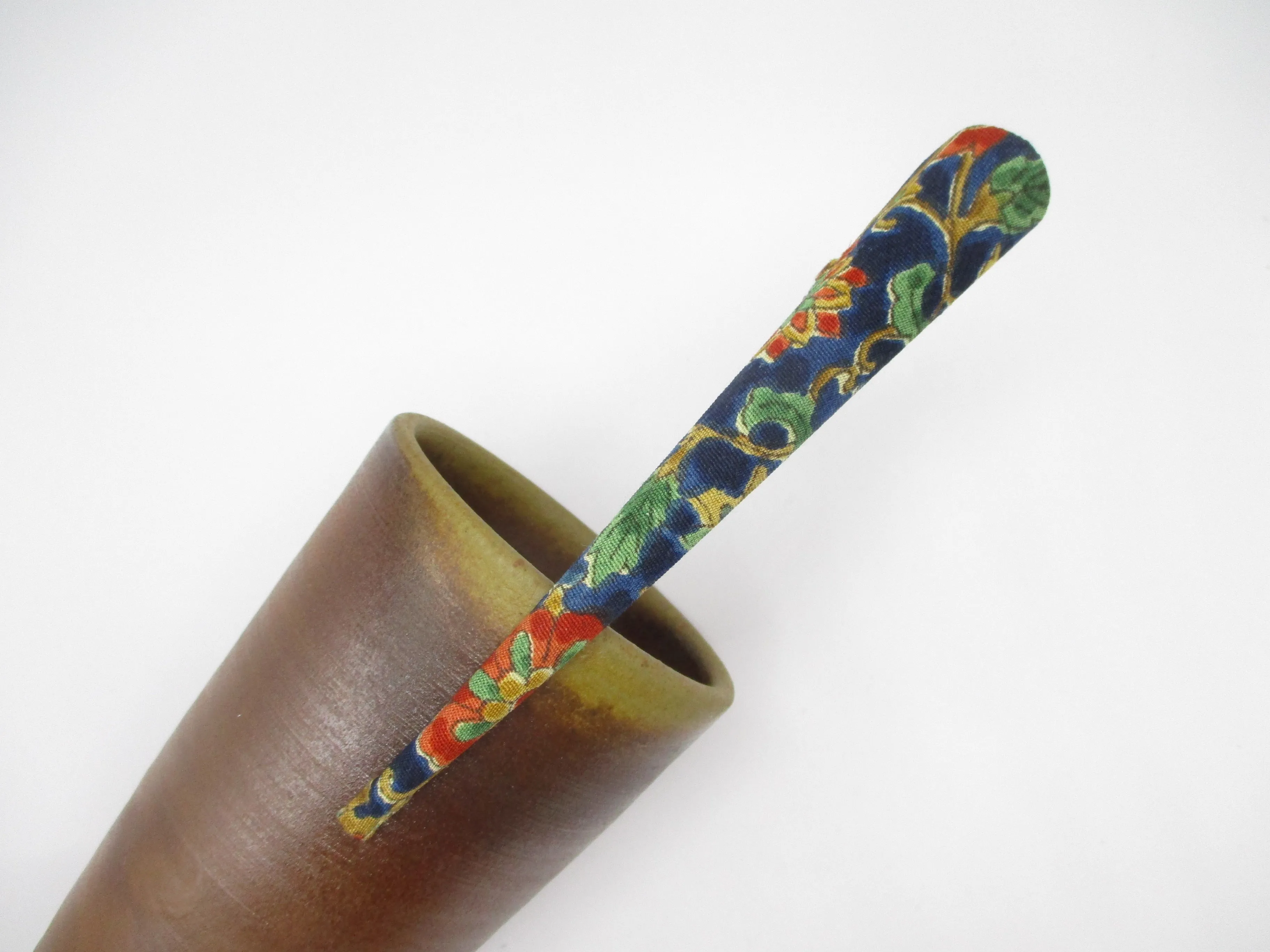 Colorful Statement Silk Fabric Simple Hair Slide, Kimono Accessory