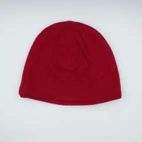 Crimson Red Cashmere Beanie Hat