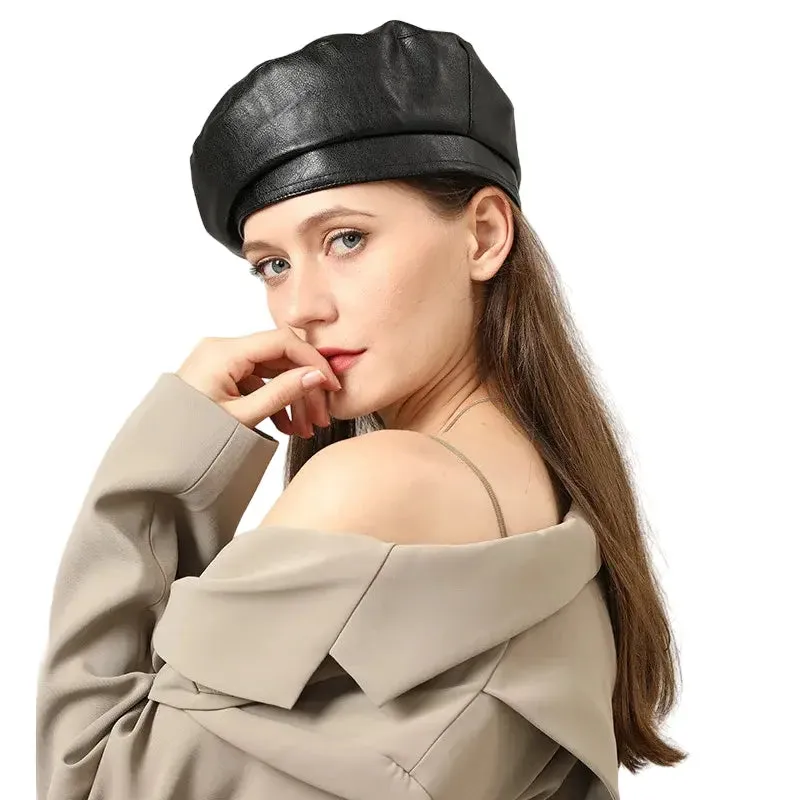 Crupet Vintage Leather Beret