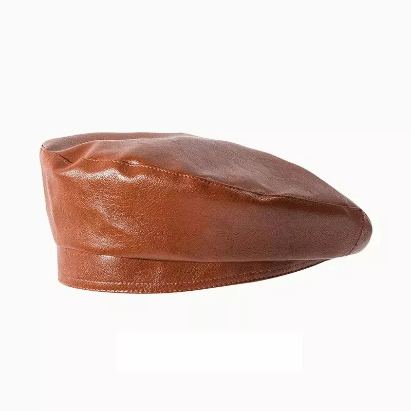 Crupet Vintage Leather Beret