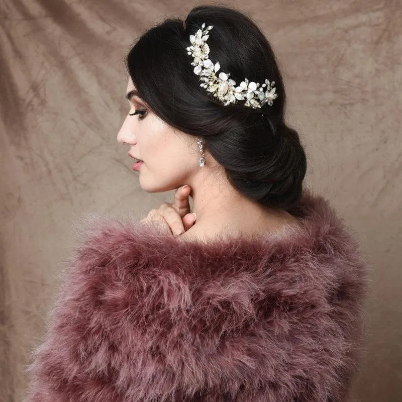 Crystal and Pearl Wedding Hair Comb, 2033