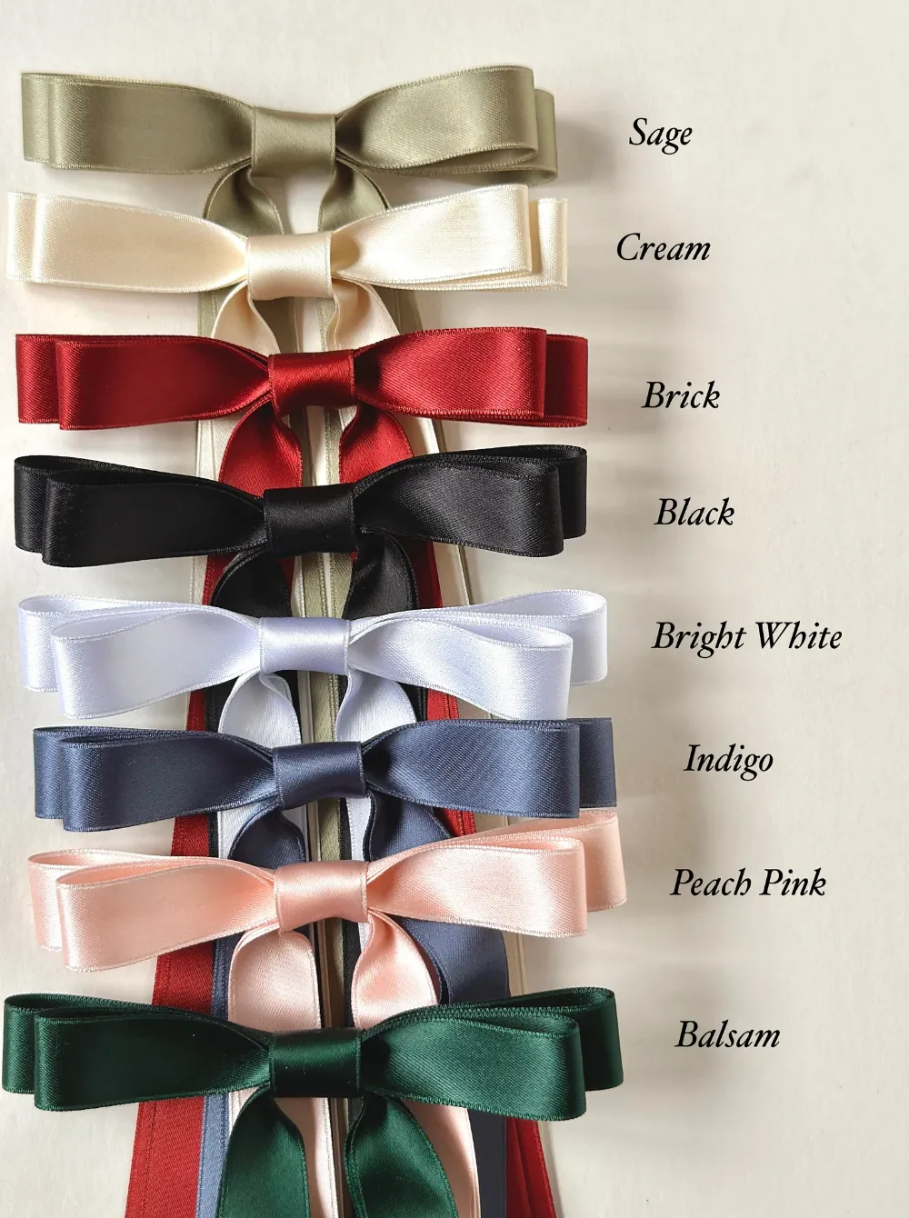 Crystal Satin Skinny Long Bow | Special Occasion Designer Accessory | Bow Clip Barrette | Made to Order