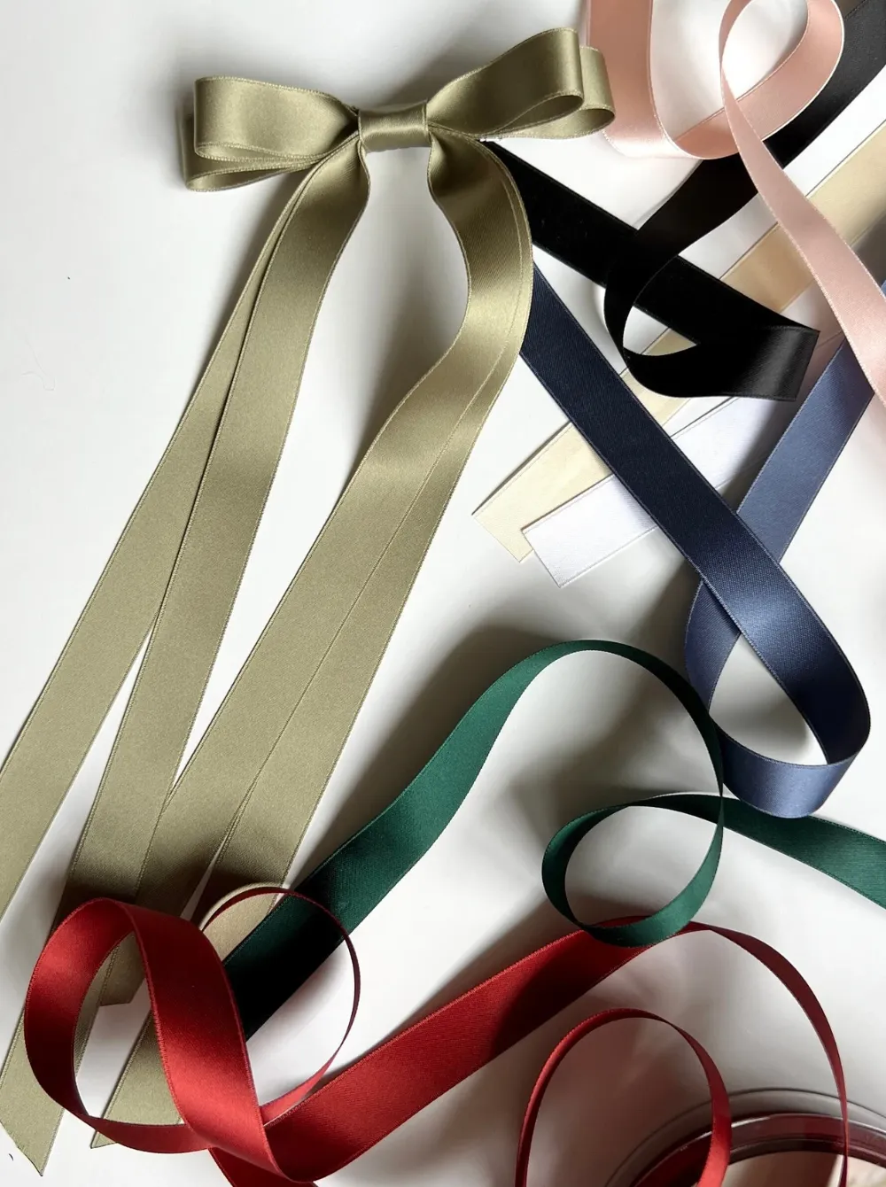 Crystal Satin Skinny Long Bow | Special Occasion Designer Accessory | Bow Clip Barrette | Made to Order