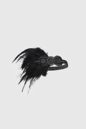 Crystal Studded Feather Headband
