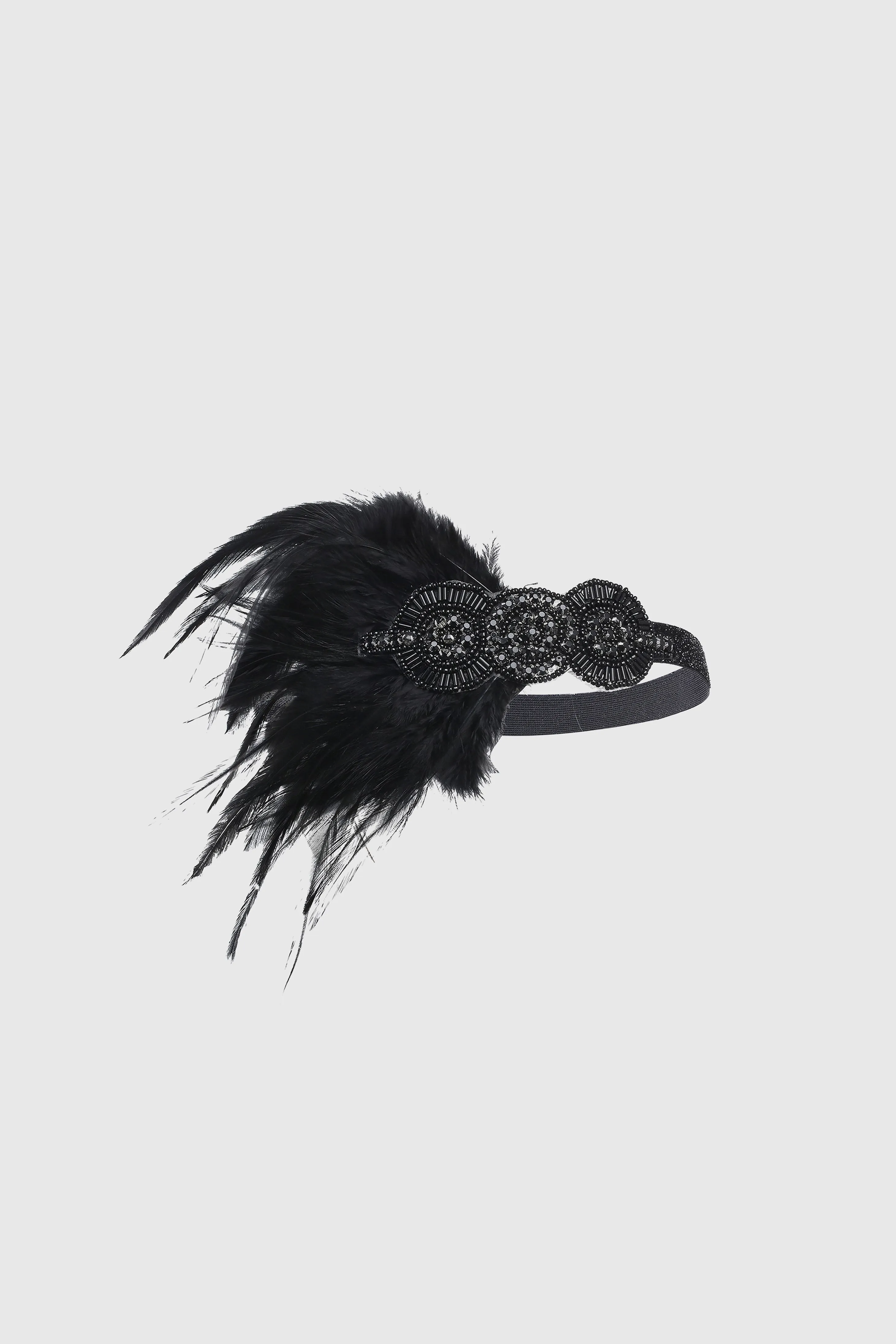 Crystal Studded Feather Headband