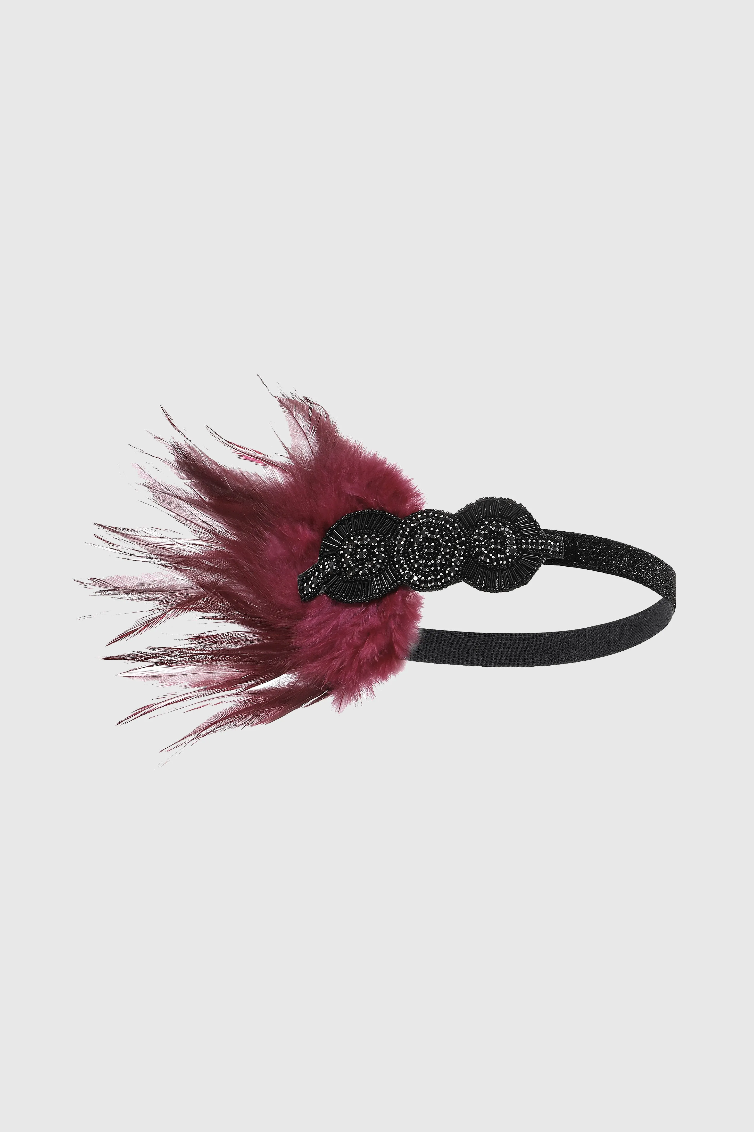 Crystal Studded Feather Headband