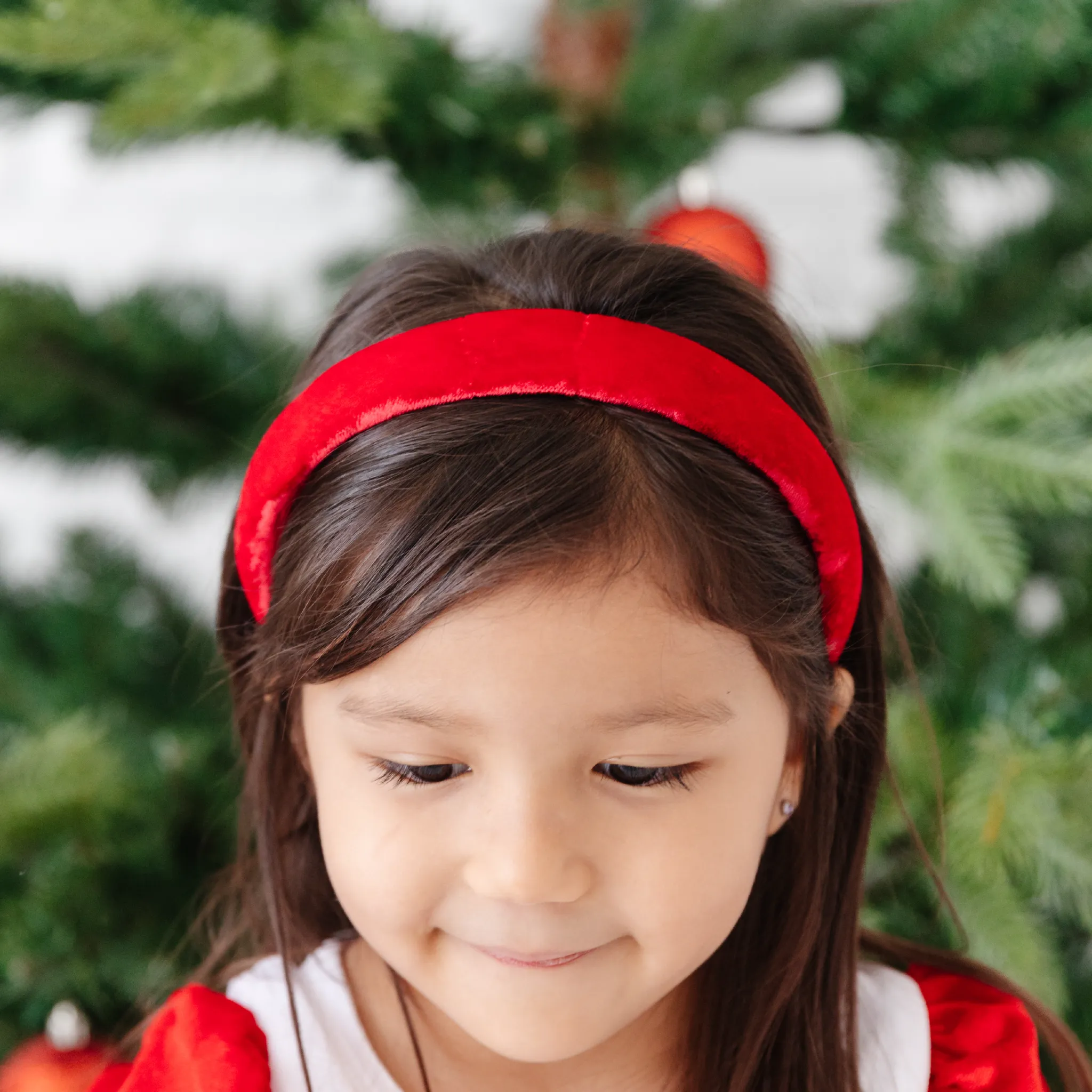 Cushioned Headband - Bright Red Velvet